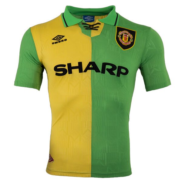 manchester united green yellow kit