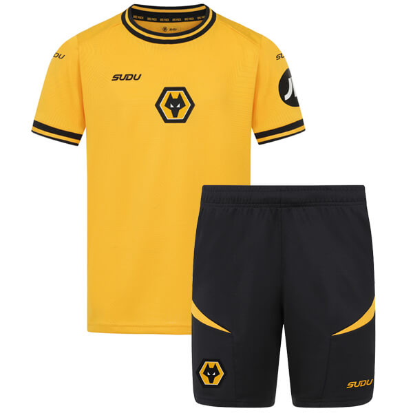 Wolverhampton Wanderers Home Kids Football Kit 24 25