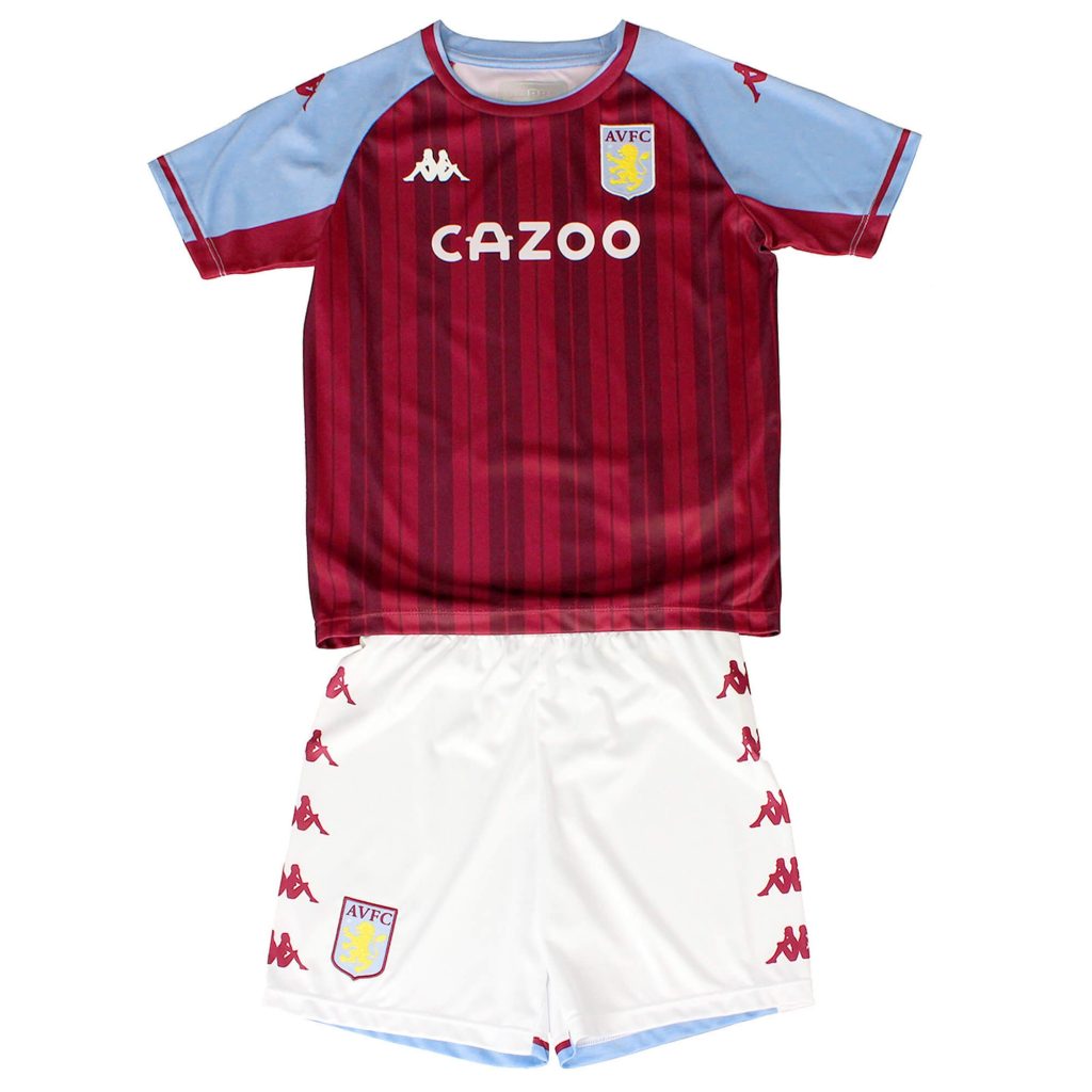 Aston Villa Home Kids Football Kit 21/22 - SoccerLord