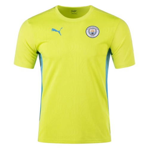 Manchester City Pre Match Training Football Top - Yellow