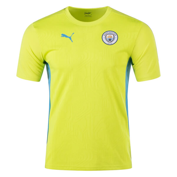 Manchester City Pre Match Training Football Top - Yellow