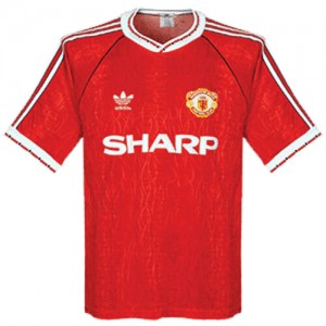 manchester united retro blue jersey