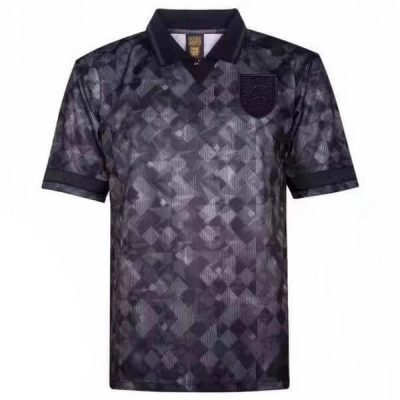 black retro england football shirt