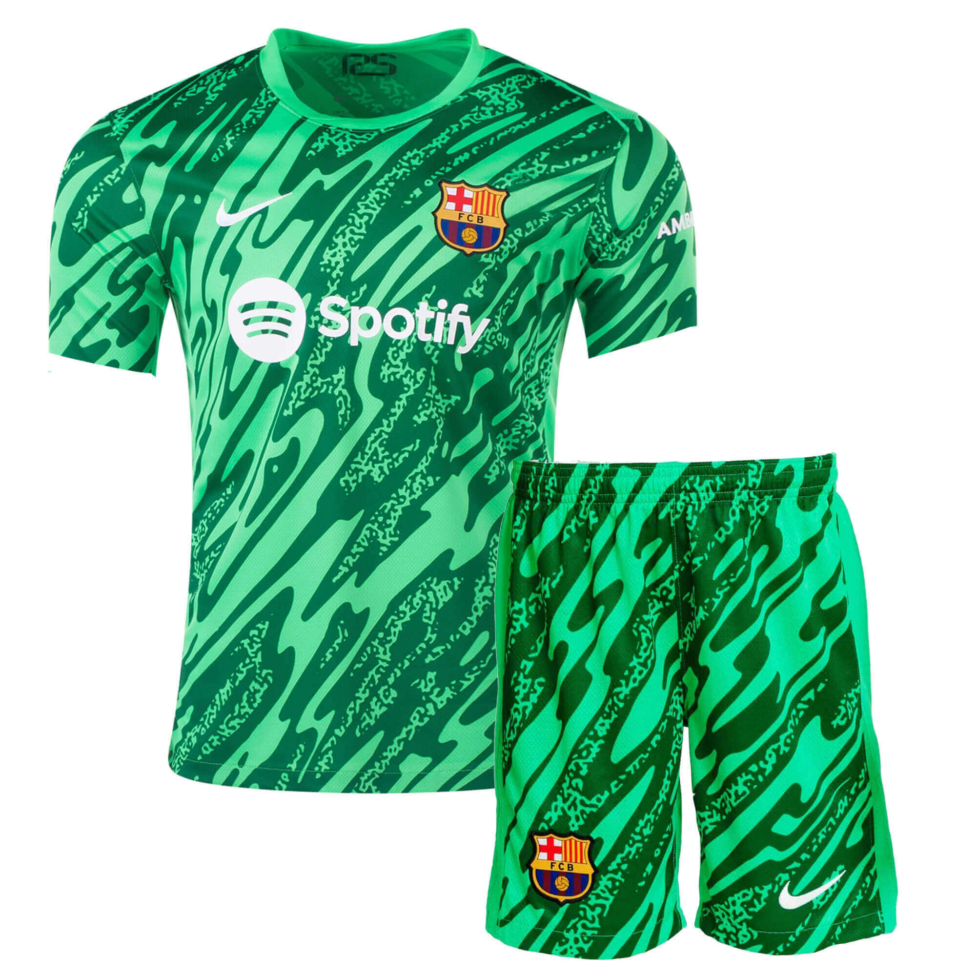 Barcelona Goalkeeper Kids Kit 24 25 Green