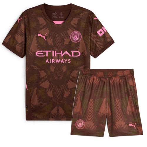 Manchester City Goalkeeper Kids Football Kit 24 25 - Brown