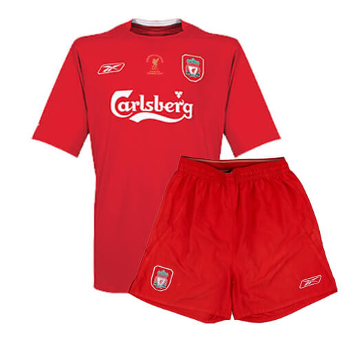 Retro Liverpool Home UCL Winners Kids Kit 04 05 SoccerLord